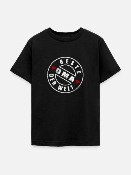 Beste Oma der Welt - Teenager T-Shirt - Schwarz