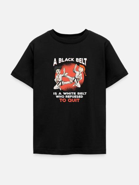 Karate Schwarzer Gürtel - Teenager T-Shirt - Schwarz