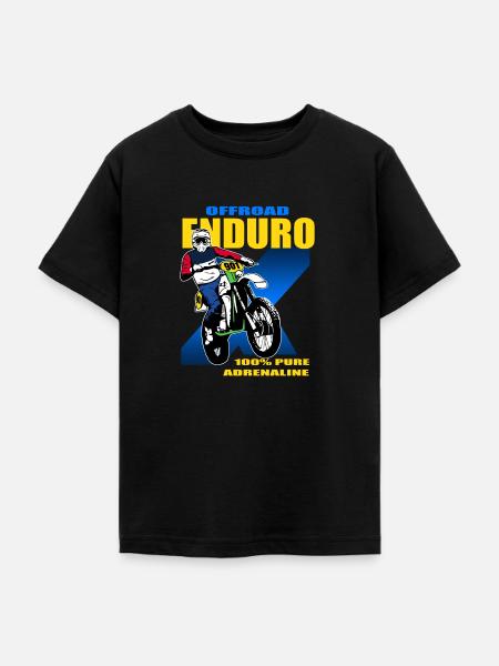 Enduro Offroad - Teenager T-Shirt - Schwarz
