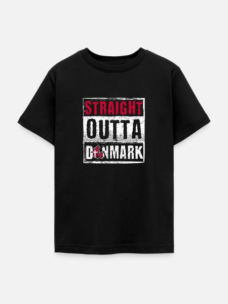 Straight Outta Denmark - Teenager T-Shirt - Schwarz