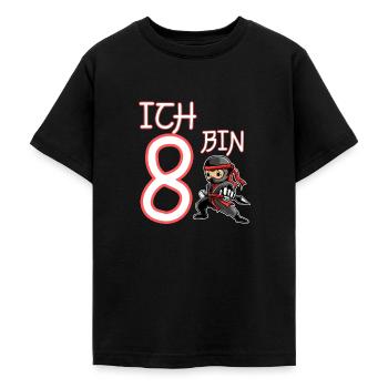 Ich bin 8 Ninja Geburtstag 8.Geburtstag - Teenager T-Shirt - Schwarz - Vorne - AI Model Teenager Male light (155cm)