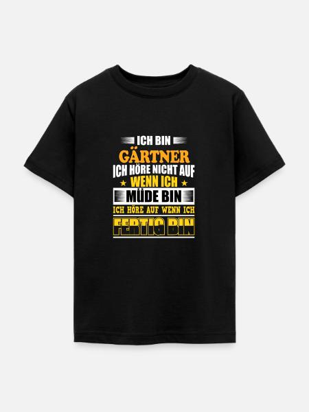 Ich bin Gärtner - Teenager T-Shirt - Schwarz