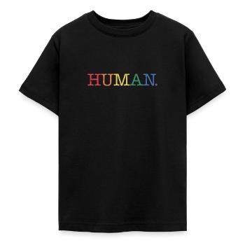 Menschlich - Teenager T-Shirt - Schwarz - Vorne - AI Model Teenager Male light (155cm)