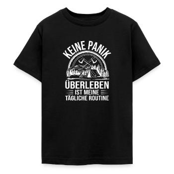 Bushcraft Survival - Teenager T-Shirt - Schwarz - Vorne - AI Model Teenager Male light (155cm)