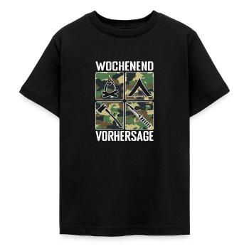 Bushcraft Survival - Teenager T-Shirt - Schwarz - Vorne - AI Model Teenager Male light (155cm)