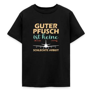 Luftfahrt Techniker - Teenager T-Shirt - Schwarz - Vorne - AI Model Teenager Male light (155cm)