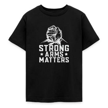 Bras de fer de fer - T-shirt Ado - noir - Devant - AI Model Teenager Male light (155cm)