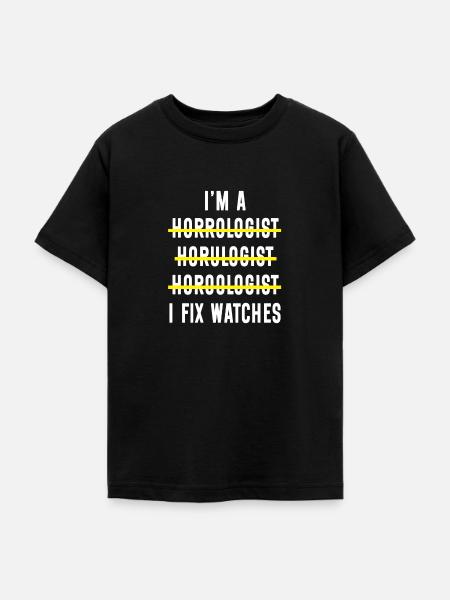 Horologe Uhrmacher - Teenager T-Shirt - Schwarz