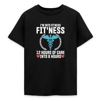 Intensive Care Unit ICU Geriatric Nurse - Teenager T-Shirt - Schwarz - Vorne - AI Model Teenager Male light (155cm)