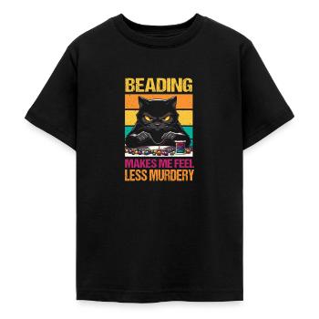 Beading Beader - Teenage T-Shirt - black - Front - AI Model Teenager Male light (155cm)