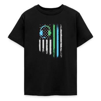 Help Desk Tech Support - Teenage T-Shirt - black - Front - AI Model Teenager Male light (155cm)