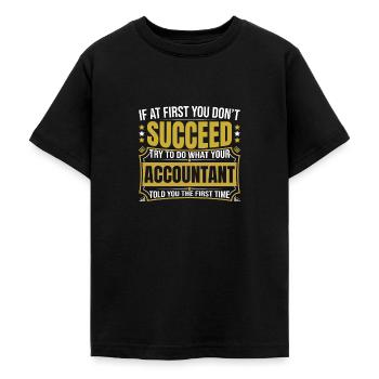 Accountant CPA Tax Preparer - Teenage T-Shirt - black - Front - AI Model Teenager Male light (155cm)