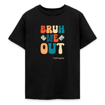 Tax Preparer Accounting - Teenage T-Shirt - black - Front - AI Model Teenager Male light (155cm)