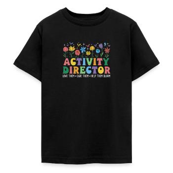 Activity Director - Teenage T-Shirt - black - Front - AI Model Teenager Male light (155cm)