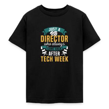 Metteur en scène de théâtre - T-shirt Ado - noir - Devant - AI Model Teenager Male light (155cm)