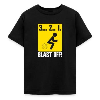 Farting tee for Farter - Teenage T-Shirt - black - Front - AI Model Teenager Male light (155cm)