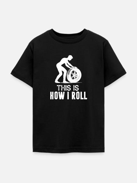 Tire Guy - Teenager T-Shirt - Schwarz