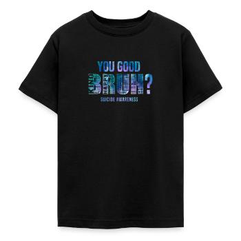 Prévention des suicides : conseiller en suicide - T-shirt Ado - noir - Devant - AI Model Teenager Male light (155cm)