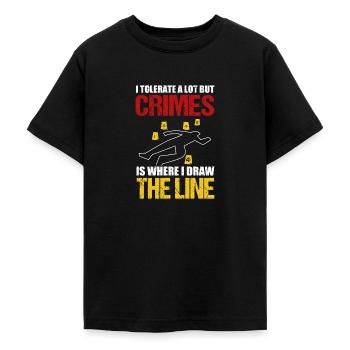 Enquêteur de scène de crime - T-shirt Ado - noir - Devant - AI Model Teenager Male light (155cm)