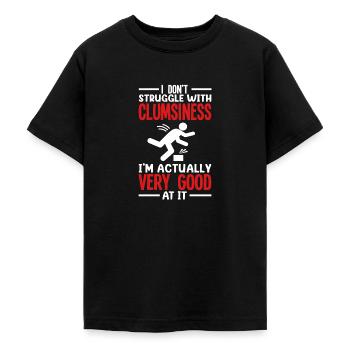 Accident Prone People Funny Clumsy People - Teenager T-Shirt - Schwarz - Vorne - AI Model Teenager Male light (155cm)