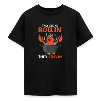 Crawfish Hot Tub - Teenager T-Shirt - Schwarz - Vorne - AI Model Teenager Male light (155cm)