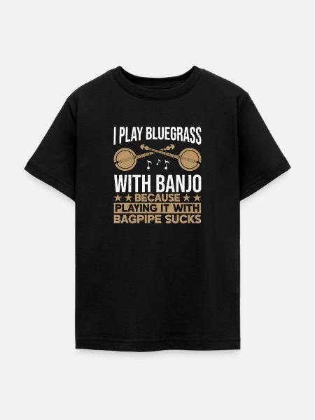 Bluegrass Banjo - Teenager T-Shirt - Schwarz
