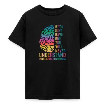 Mental Health Awareness - Teenager T-Shirt - Schwarz - Vorne - AI Model Teenager Male light (155cm)