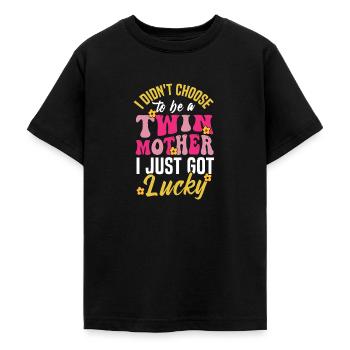 Maman jumelle maman mère - T-shirt Ado - noir - Devant - AI Model Teenager Male light (155cm)