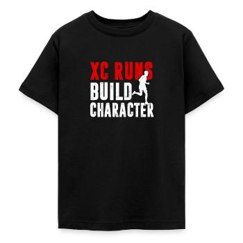 Cross Country XC Running - Teenager T-Shirt - Schwarz - Vorne - AI Model Teenager Male light (155cm)