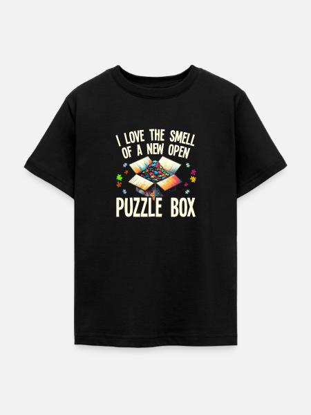 Jigsaw Puzzle - Teenager T-Shirt - Schwarz