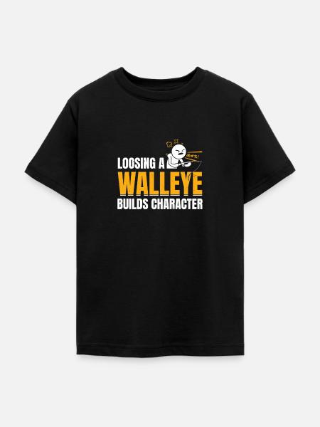 Walleye Fishing - Teenager T-Shirt - Schwarz