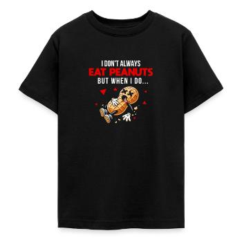 Nut Allergy Funny Peanut Allergy - Teenage T-Shirt - black - Front - AI Model Teenager Male light (155cm)