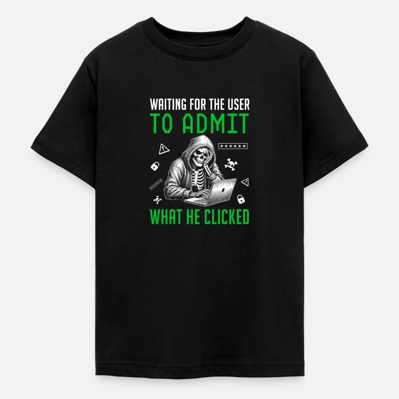 Analyste en cybersécurité Funny Cybersecurity - T-shirt Ado - noir