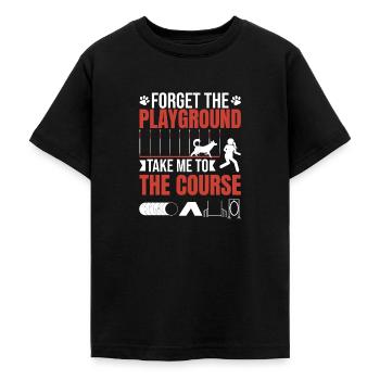 Agilité canine - T-shirt Ado - noir - Devant - AI Model Teenager Male light (155cm)