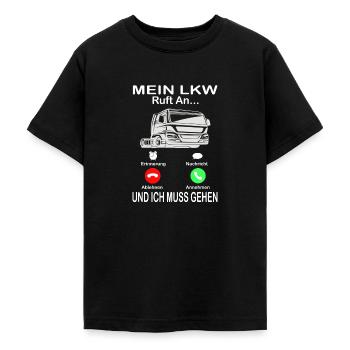 LKW Fahrer Berufskraftfahrer Trucker Brummi Truck - Teenager T-Shirt - Schwarz - Vorne - AI Model Teenager Male light (155cm)