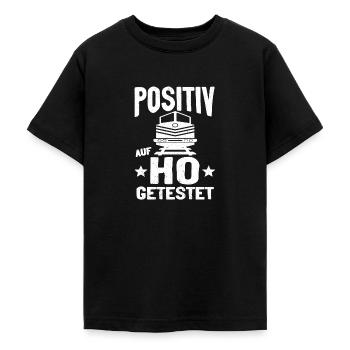 Modelleisenbahn Eisenbahn Eisenbahner - Teenager T-Shirt - Schwarz - Vorne - AI Model Teenager Male light (155cm)