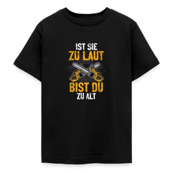 Holzfäller Kettensäge Waldarbeiter Förster Forst - Teenager T-Shirt - Schwarz - Vorne - AI Model Teenager Male light (155cm)