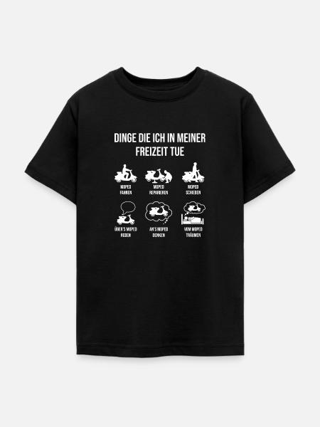 Moped Mofa Motorroller - Teenager T-Shirt - Schwarz