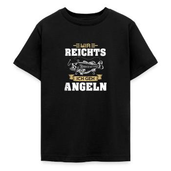 Angel Angler Spruch - Teenager T-Shirt - Schwarz - Vorne - AI Model Teenager Male light (155cm)