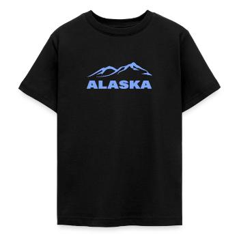 ALASKA - Teenager T-Shirt - Schwarz - Vorne - AI Model Teenager Male light (155cm)