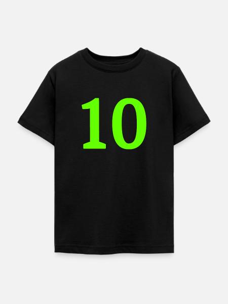 Anzahl 10 - Teenager T-Shirt - Schwarz