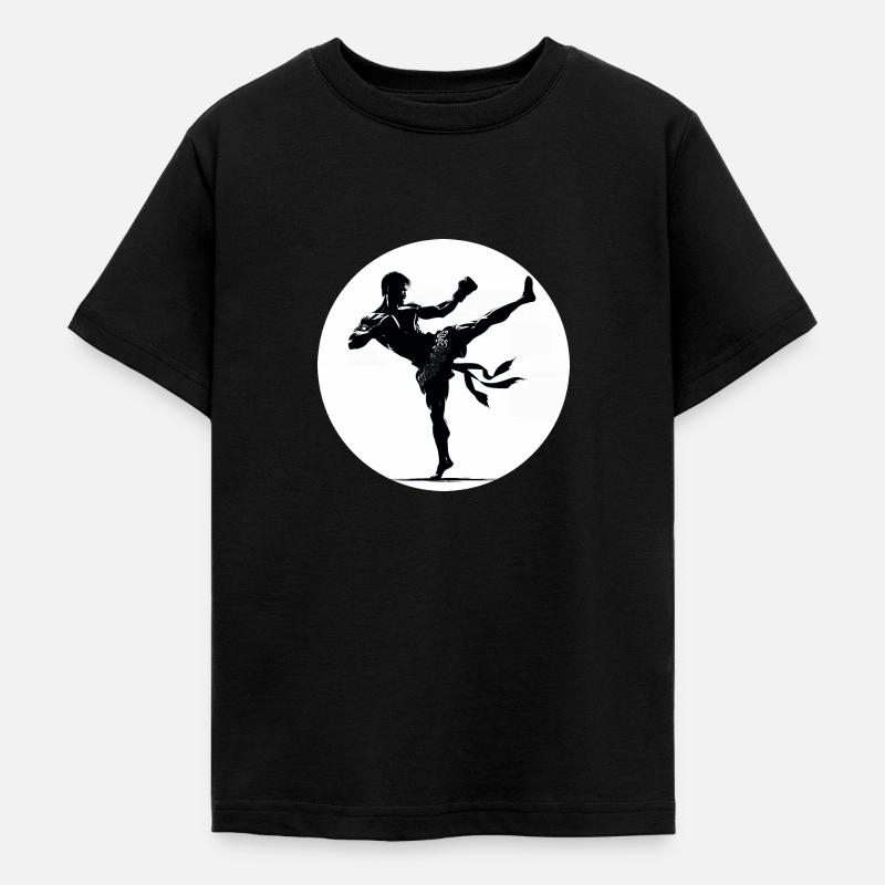 Conception de Muay Thaï - T-shirt Ado - noir