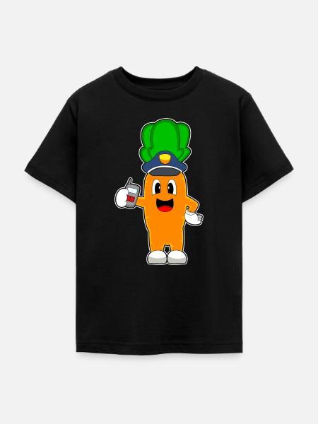 Karotte Polizist Mikrofon Polizei - Teenager T-Shirt - Schwarz