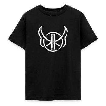 KoboldKroniken Logo In Weiß - Teenager T-Shirt - Schwarz - Vorne - AI Model Teenager Male light (155cm)