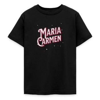 Maria Carmen name personalized - Teenage T-Shirt - black - Front - AI Model Teenager Male light (155cm)