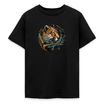 Gepard Cheetah - Teenager T-Shirt - Schwarz - Vorne - AI Model Teenager Male light (155cm)