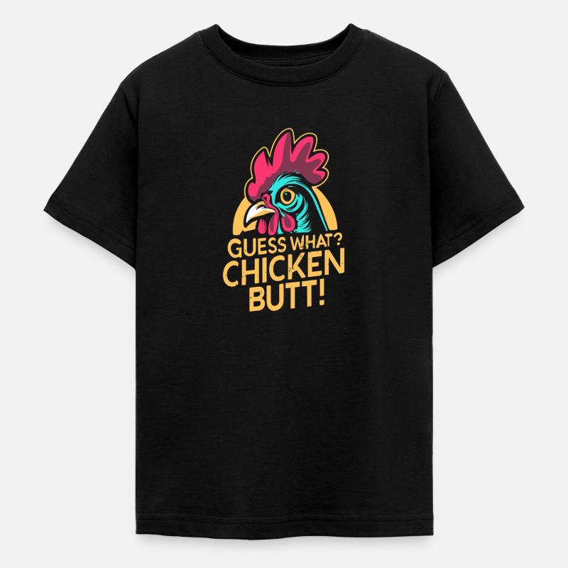 Devinez quel mégot de poulet - T-shirt Ado - noir
