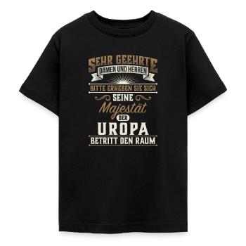 Majestät Uropa Urgroßvater Urgroßpapa Geschenk - Teenager T-Shirt - Schwarz - Vorne - AI Model Teenager Male light (155cm)