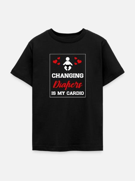Windeln Wechseln - Teenager T-Shirt - Schwarz