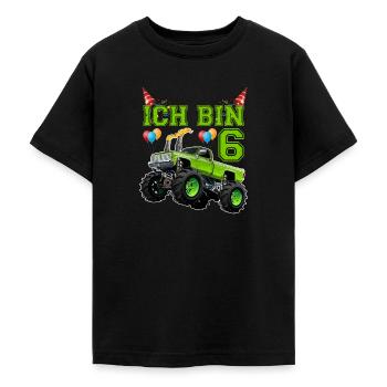 6 Jahre Junge Mädchen Geburtstag Monster Truck - Teenager T-Shirt - Schwarz - Vorne - AI Model Teenager Male light (155cm)